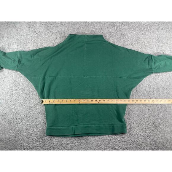 YALA Sweater Womens Small Green Brushed Sweatshirt High Neck Organic Bamboo - Picture 12 of 15